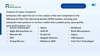 IoT RealTime Operating Systems RTOS Market to Surpass USD 156564 Million by 2030 [upl. by Anasiul]