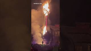 Fantasmic Dragon Catches Fire at Disneyland [upl. by Hakkeber989]