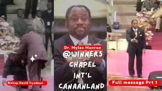 The Secret Wisdom Of Potential  Dr Myles Munroe  Winners Chapel With Bishop David Oyedepo PART 1 [upl. by Hcardahs]