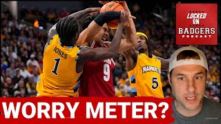 Marquette Golden Eagles and Wisconsin Badgers basketball reaction show whats the worry meter [upl. by Atinnod]