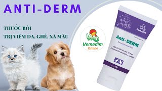 Điều trị viêm da ghẻ xà mâu trên chó mèo hiệu quả nhất  Anti DERM VEMEDIM [upl. by Ahsila469]