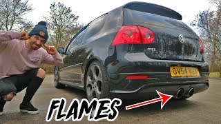 BRUTAL STRAIGHT PIPED GOLF MK5 GTI STAGE 2  REVIEW [upl. by Emyle]