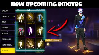 FF NEW UPCOMING EMOTES  UPCOMING EMOTES IN WISHLIST [upl. by Ecyor]