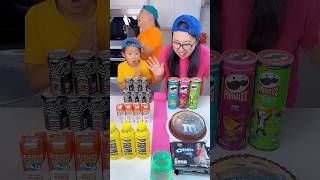 American popular snacks vs drinks ice cream challenge🍨 funny by Ethan Funny Family [upl. by Akcir]