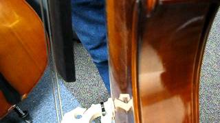 Video of EDBRNavi FMI Upright Bass specialty shop demos the Eminence removeable neck bass [upl. by Zacarias]