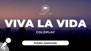 Viva La Vida  Coldplay Piano Karaoke [upl. by Salohci]