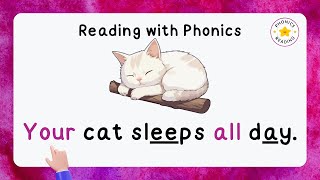 Reading with Phonics  Lesson 12  phonicsreading [upl. by Atrebor]