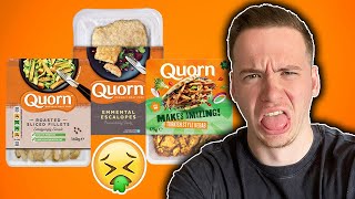 FIRST TIME EATING Quorn PRODUCTS 😍 or 🤮 [upl. by Akinyt]