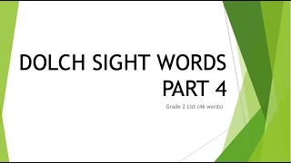 DOLCH SIGHT WORDS  Grade 2 46 Words [upl. by Enilraep16]