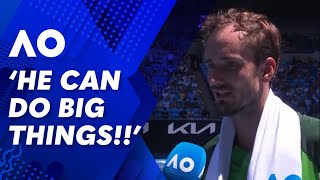 Daniil Medvedev issues HUGE praise to unfortunate Grand Slam debutant 2024 Australian Open  WWOS [upl. by Margarita]