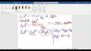 Calculate the Change in ENTHALPY of Reaction when Change in Internal Energy is given  PHYSICAL CHEM [upl. by Orianna747]