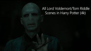 All Lord VoldemortTom Riddle Scenes  Harry Potter 4K ULTRA HD [upl. by Gwyneth]