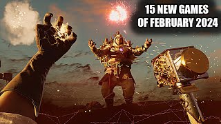 15 NEW Games of February 2024 [upl. by Suehtomit]