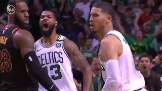 Jayson Tatum Posterizes LeBron James amp Yells at him  Game 7  Cavaliers vs Celtics  2018 ECF [upl. by Araht326]