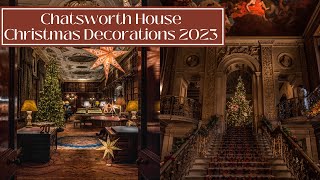 A TOUR OF CHATSWORTH HOUSE AT CHRISTMAS  Chatsworth Christmas Decorations 2023 [upl. by Ahsok377]