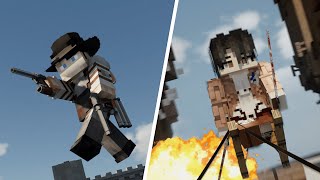 LEVI VS KENNY  AntiPersonnel ODM Gear in Minecraft [upl. by Ellainad]