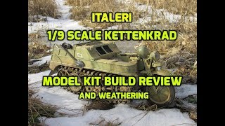 Italeri 19 Kettenkrad SdKfz2 HK101 Scale Model Kit Build Review and Weathering 7404 [upl. by Whallon]