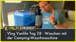 Vlog Vanlife Tag 28  Waschen mit der Camping Waschmaschine [upl. by Deacon]