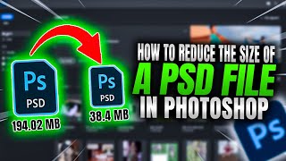 How To Reduce The Size of a PSD File In Photoshop [upl. by Shreeves]