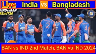 Live BAN vs IND 2nd T20  Bangladesh tour of India 2024  Live Cricket Score amp Commentary [upl. by Ergener]