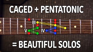 How To Use Basic CAGED To Solo Effortlessly Over Chord Changes  Lead Guitar Lesson [upl. by Marya791]