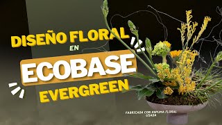 Diseño floral en ecobase EVERGREEN [upl. by Erreit663]