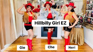 Hillbilly Girl EZ  Line Dance  The Angels Line Of New Jersey  Elaine Richard [upl. by Nayt]