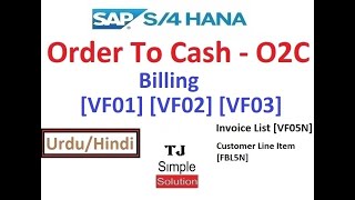 SAPFISDO2C07  Create Billing in SAP S4Hana  VF01 VF02 VF03 VF05N FBL5N  UrduHindi [upl. by Ardnayek]