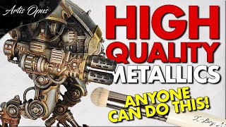 INCREDIBLE METAL made easy Using ONLY ONE METALLIC PAINT [upl. by Esinek474]