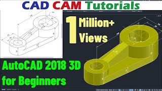 AutoCAD 2018 3D Tutorial for Beginners [upl. by Lenni]