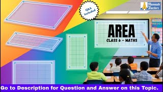 Class 6 Maths – Mastering Area Calculations  Definitions Squares Rectangles [upl. by Eustis555]