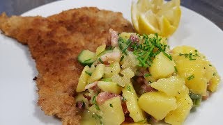 Wiener Schnitzel mit KartoffelGurkenSalat feat JAM FM Dennis inkl Rezept  Mori kocht [upl. by Keli830]