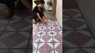 How to renovate and refresh your floor with newgeneration selfadhesive PVC tiles part14 homedecor [upl. by Airbma]