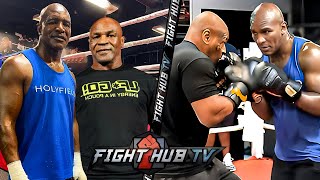 Evander Holyfield Sparring with Mike Tyson Footage Leaked [upl. by Awahsoj]