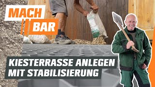 Kiesterrasse anlegen mit Kiesstabilisierung  OBI [upl. by Raynell]