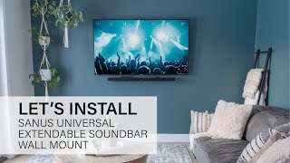 Installing the Univeral Extendable Soundbar Mount Installation [upl. by Elbertina]