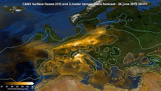 Así se dispararon los niveles de ozono durante la ola de calor en Europa [upl. by Beeson]