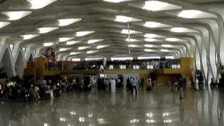 MOROCCO AIRPORT AT NIGHT SOLAR CELLS Marrakesh Morocco [upl. by Lisandra]