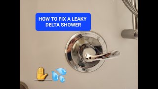 How to Fix a Leaky Shower Faucet Delta Cartridge Replacement [upl. by Downall]