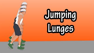 How To Do Perform Jumping Lunges Exercise  Jumping Lunges With Dumbbell Weights [upl. by Winwaloe]