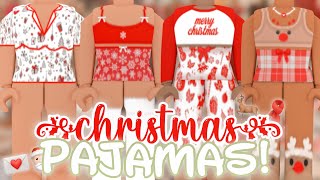 aesthetic roblox christmas pajamas WITH CODES  LINKS [upl. by Adnovahs]