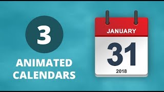 3 After effects Calendar Flip Template [upl. by Anawad525]