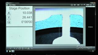 Starrett HD400 OV2 M3 Video on Optical Comparator [upl. by Euphemie]