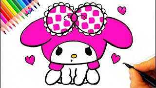 My Melody Çizimi  How To Draw My Melody  Sanrio  My Melody Hello Kitty Çizimi Kolay  My Melody [upl. by Stannfield]