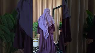 Abaya and khimar tutorialmuslimah abaya hijab trending youtubeshorts viral [upl. by Mcclure]