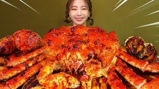 Mukbang ASMR 끝판왕 마라🔥킹크랩 해물찜🦀Braised King Crab Seafoodboil Ablone Scallops Eatingshow Ssoyoung [upl. by Lexi]