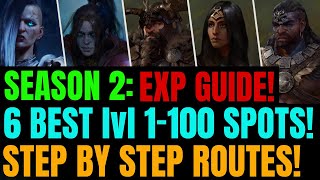 Season 2 BEST UPDATED 1100 Leveling Guide For Diablo 4 [upl. by Attennaj]