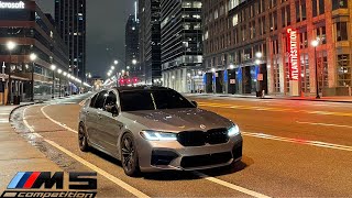 2023 BMW M5 COMPETITION RAINY CITY POV DRIVE 4K BINAURAL AUDIO [upl. by Sartin553]