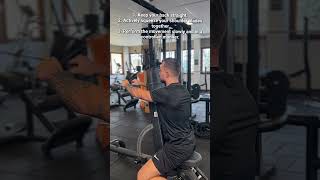 Seated reverse flys at the cable tower tutorial FDLC gym motivation coaching [upl. by Gnilrad]