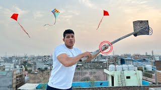 😱Caught Kite On Other Roof  Kite Snatching  Kite Vlog [upl. by Nnaeus]